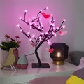 LED Deko Baum Kirsche Blüten pink 48 LED´s Transformator Indoor Beleuchtung