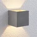 Lindby Beton Wandlampe Innenleuchte, Wandleuchte Betonlampe quadratisch Uplight