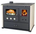 Kaminofen mit Backfach und Herdplatte Lux Werkstattofen Holzofen 9,5 kW Holz