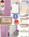 BeginnerBudget Ringbuchmappe Budget Planner Starter-Set Sparbuch zum Geld Sparen + Spar-Challenges, Lila