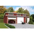 Lasita Garage Hawaii Set mit Schwingtoren 780 cm x 520 cm Schwedenrot