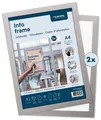 EUROPEL Magnetrahmen INFO FRAME DIN A4 silber 2 Stück