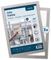 2 EUROPEL Magnetrahmen INFO FRAME, DIN A4, silber
