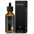 NANOIL Arganöl – natürliches, reines, kaltgepresstes, ungeröstetes Bio Arganöl. Pflegeöl für Haar, Körper und Gesicht, 50 ml. Naturpflege, Regeneration, Hitzeschutz und Anti-Aging