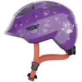 ABUS Kinderfahrradhelm, Kinder-Freizeithelm "Smiley 3.0 LED" lila M | 50 cm - 55 cm