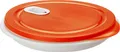 Rotho Mikrowellenteller mit Deckel XL Clever - Menüteller mit Ventil 1,2 L - Mikrowellengeschirr 26,0 x 26,0 x 4,8 cm - Lunchbox auslaufsicher