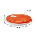 Rotho Mikrowellen Teller XL 1,2 l CLEVER rot/weiß