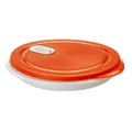 Rotho Micro Clever Mikrowellenteller 1,2l 26x4,8 cm Papayarot Wei