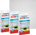 tesa 3x Fliegengitter Standard Insektenschutz Fenster ohne Bohren grau 1 x 1 m