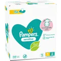 Procter & Gamble Service GmbH Pampers Sensitive Feuchttücher, parfümfrei, Feuchte Tücher schützen die empfindliche Haut von Babys, 1 Karton = 15 Packungen à 80 Tücher 8001841063188