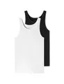Schiesser Herren 2 Pack Unterhemd ohne Arm - 95/5 Organic