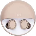 hër In Ear Headset Kopfhörer Bluetooth Ohrhörer Mikrofon Beige Ladecase HX 12607
