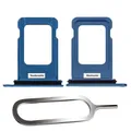 iPHONE 13 SIM KARTEN HALTER TRAY ADAPTER FACH STECKER SLOT CARD NADEL BLAU