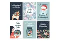 PAPIERDRACHEN Weihnachtskarte Weihnachtskartenset - liebevoll gestaltete Postkarten zu Weihnachten
