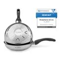 KLAMER Bratpfanne 20cm Induktion – Profi Edelstahlpfanne mit Greblon® C3+ Antihaftbeschichtung, PFOA-frei & backofenfest, für fettarmes Braten ohne Anhaften