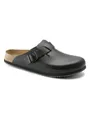 Birkenstock Leder-Clogs "Boston" in Schwarz - Weite N, Größe 42, Herren