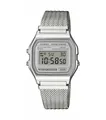 CASIO VINTAGE Chronograph A158WEM-7EF, Quarzuhr, Armbanduhr, Damenuhr, Herrenuhr, Edelstahlarmband, digital