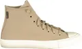 Beiger hoher Damen-Sportschuh aus Tectuff mit Applikation