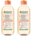 ✅ Garnier Sanftes Mizellenwasser Peeling All-In-One Gesichtsreinigung 2x 400ml ✅