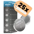 ABSINA CR1632 3V Lithium Knopfzelle 5X 5er Pack - Batterien CR 1632 auslaufsicher & Lange Haltbarkeit - 1632 Knopfzelle für Autoschlüssel, Uhr UVM - Batterie 1632 Knopfzelle, Batterie CR 1632
