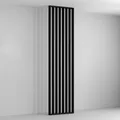 HEXIM Raumteiler Lamellenwand 275x58cm MDF Raumtrenner Trennwand - freistehende Holzlamellen Innendekoration - Moderne Raumgestaltung Lamellen-Sichtschutz (Schwarz)