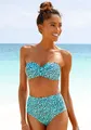 Highwaist-Bikini-Hose "Mae", softe Microfaser, Mix-Kini, Gr. 34 - N-Gr, mint-bedruckt N-Gr