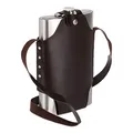 Relaxdays XXL Flachmann aus Edelstahl, hochwertige Taschenflasche zum Umhängen, 1,8l Fassungsvermögen, Partyspaß, Silber