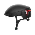 CRNK Genetic Alpha Fahrradhelm – Ultraleichter Rennradhelm mit LED-Beleuchtung, Aerodynamischer Helm für Herren & Damen, Magnetverschluss, Perfekte Passform, EPS+PC-Schutz – Schwarz – L