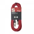 STAGG SMC10 CRD Mikrofonkabel, XLR/XLR (m/f), 10 m, rot