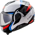 LS2 FF910 Advant II Triple Klapphelm, weiß/blau/rot, 3XL (65/66)