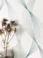 Newroom Tapete Weiß Türkis Vlies Wellenmuster - Modern 3D Optik Streifen für Wohnzimmer Schlafzimmer