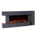 Klarstein Deko Kamin mit LED-Flammen, Elektro Kamin mit Heizung, 2000W Elektrisch, Sparsam, Wandkamin mit Fernbedienung & Timer mit MDF-Gehäuse