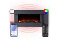Klarstein Elektrokamin Studio Light & Fire, elektrischer Kamin mit Heizfunktion Heizlüfter elektrischer Kaminofen