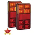 LED Heck- oder Rückleuchte, 2 Stück, Serie 151, Blink-, Schluß-, Bremsleuchte, Reflektor