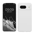 kwmobile Hülle für Google Pixel 8 TPU Case - Handyhülle unterstützt kabelloses Laden, Flexible Schutzhülle, gummiertes Cover in Weiß matt