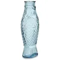 Karaffe Fish & Fish Serax Glas hellblau, Designer Paola Navone, 10.5x29x7.5 cm