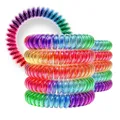 Classic Spiral Haargummi Regenbogen Bunt – 5 cm – 10er Pack – TPU – Telefonka...