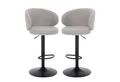 WAHSON OFFICE CHAIRS Barhocker Leinen Tresenhocker Drehbar Höhenverstellbar Barstuhl mit Lehne (2 St)