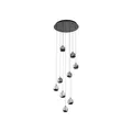 Lucande LED Pendelleuchte Hayley (Modern) in Transparent aus Glas (9 flammig,) - Hängelampe Esstischlampe Hängeleuchte Wohnzimmerleuchte