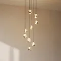 Lucande LED Pendelleuchte 'Hayley' (Modern) in Transparent aus Glas (9 flammig,