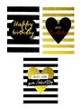 1 Premium Geburtstagskarte Happy Birthday 12x18cm - Klappkarten mit 1 weissen Kuvert, Karte zum Geburtstag Alles Gute Glückwunschkarten Karten