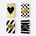 4 Premium Geburtstagskarten Happy Birthday 18x12cm + 4 Kuverts Geburtstag Karten