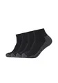 Camano Unisex Sportsocken kurz Atmungsaktiv Bequem Perfekte Passform Tennissocken Verstärkt Herren und Damen pro tex 4er Pack 43/46 black