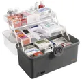 Ruhhy Medizinschrank Medikamentenorganizer Organisator (Spar-Set, 1-St., praktisch platzsparend) Großes unteres Fach für größere Gegenstände