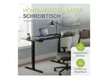 Juskys Höhenverstellbarer Schreibtisch Office Stand 120x60cm - elektrisch, Memory-Funktion - Schwarz