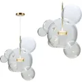Hängelampe Modell APP650-CP für den Innenbereich, 12 cm Breite, 80 cm Höhe - Gold