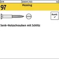 Din 97 Senkkopf-holzschraube 3x50 Messing Blank Schlitz 200 Stk