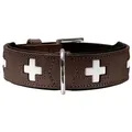Hunter Tierbedarf Hunde-Halsband Halsband Swiss braun/schwarz braun|schwarz Größe: 47 cm / Breite: 3,0 cm Verstellmöglichkeit: 38 - 43,5 cm