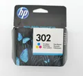 Original HP 302 Tri-colour Tintenpatrone F6U65AE NEU MHD OCT 2018