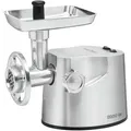 ProfiCook Fleischwolf PC-FW 1173 inkl. 3 Edelstahl-Lochscheiben, Kebbe-und Wurstfülleraufsatz, XXL-Verschlussring, Profi-Metallgetriebe, Vor-und R... - Silber